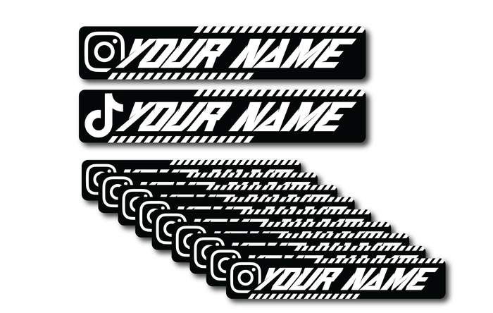 Instagram/Tiktok Tag Stickers (Custom Name)